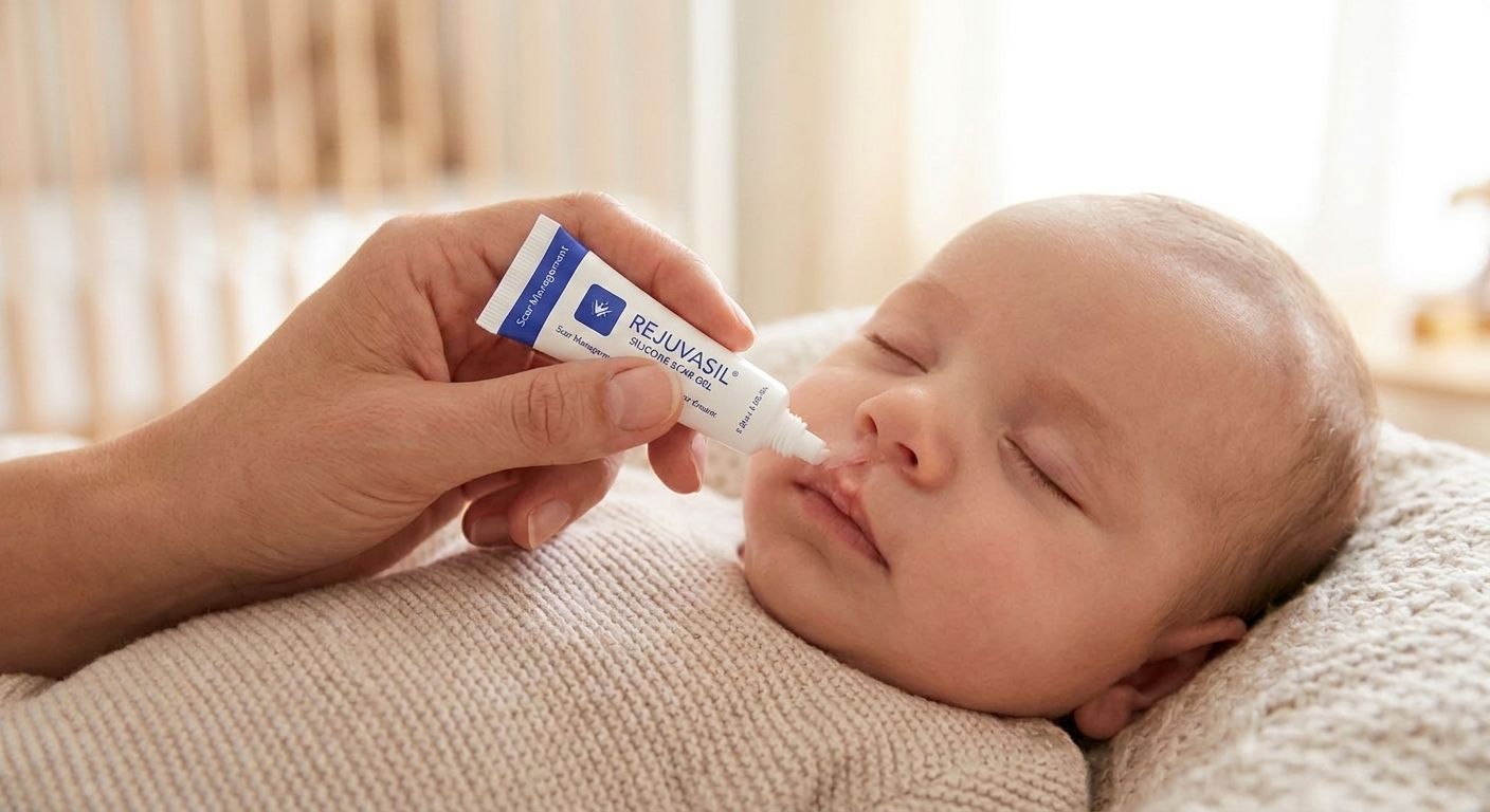 Scar cream for cleft lip surgery scars in infants
