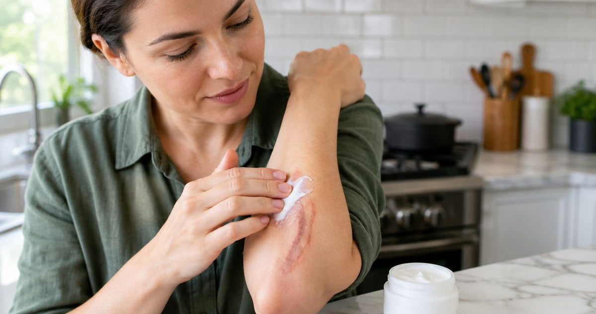 Scar cream for kitchen burns and grease splash scars