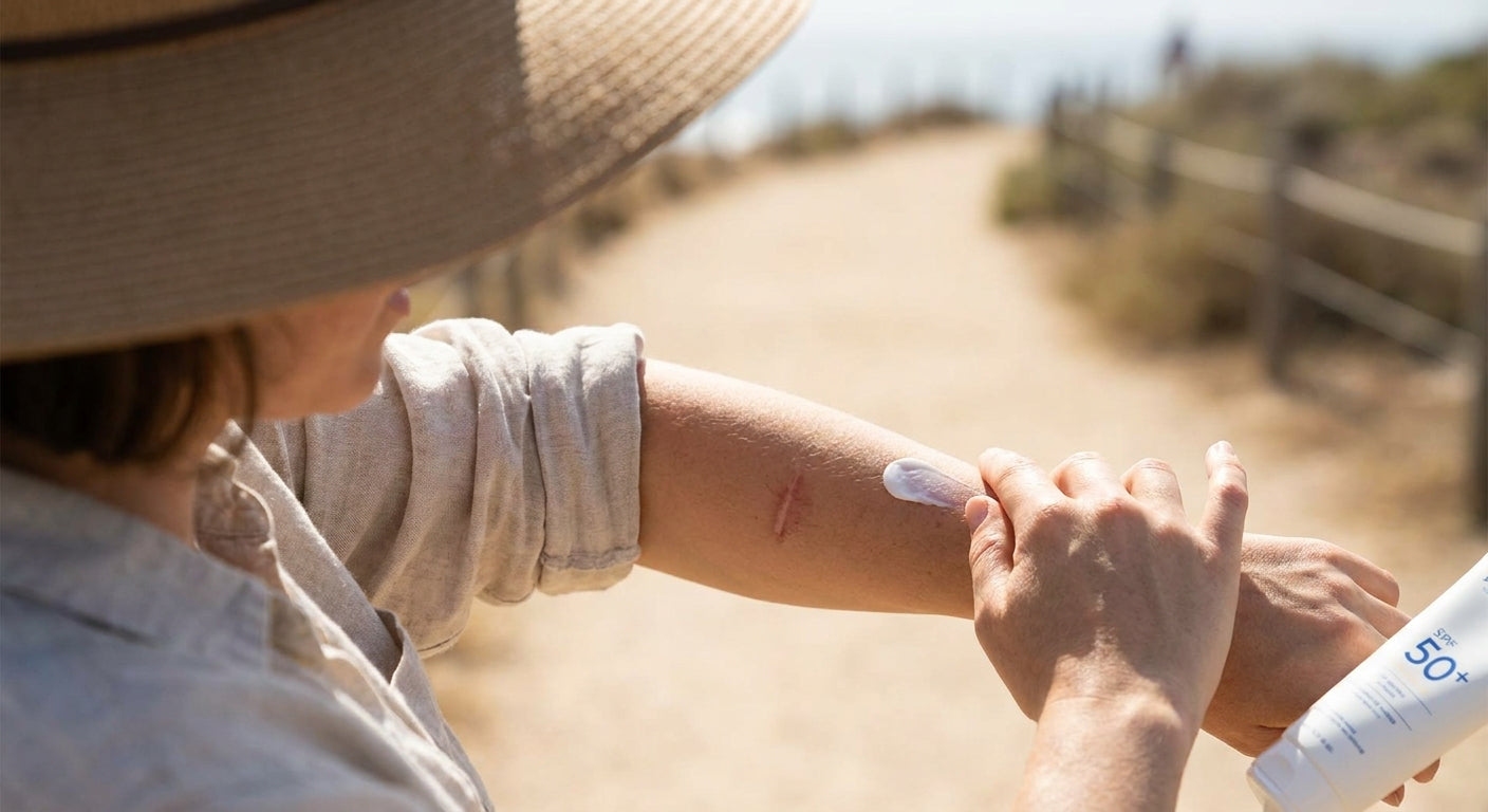 How to protect a healing scar from sun exposure