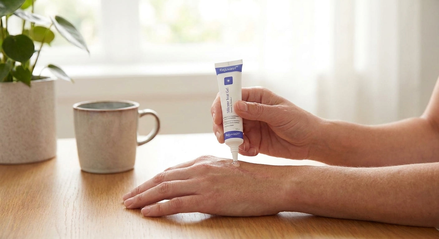 Silicone scar gel for skin picking scars
