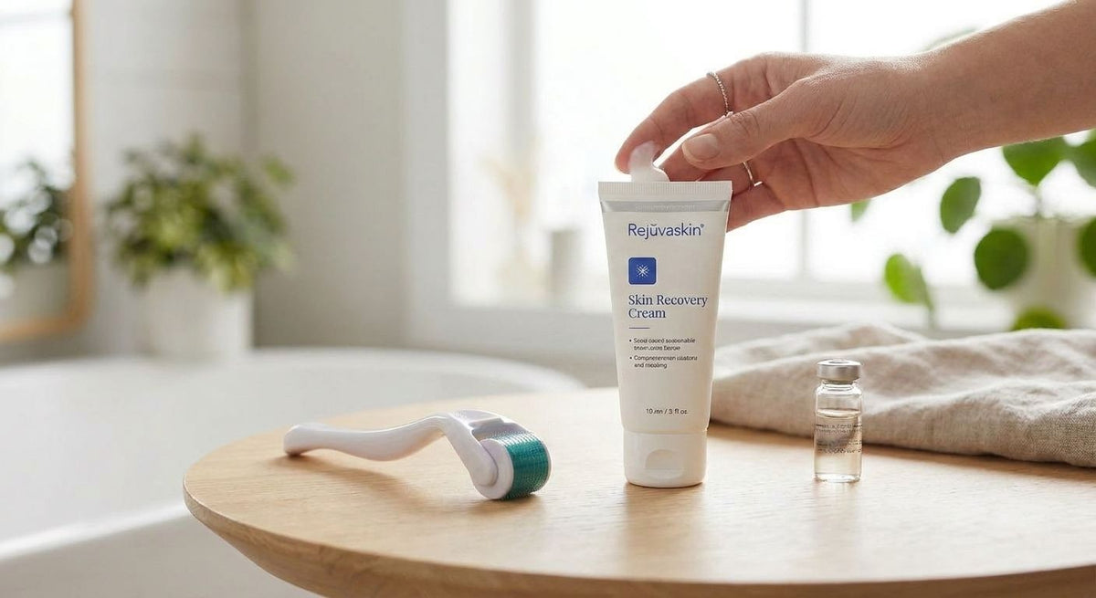 Skin recovery cream for post-microneedling skin