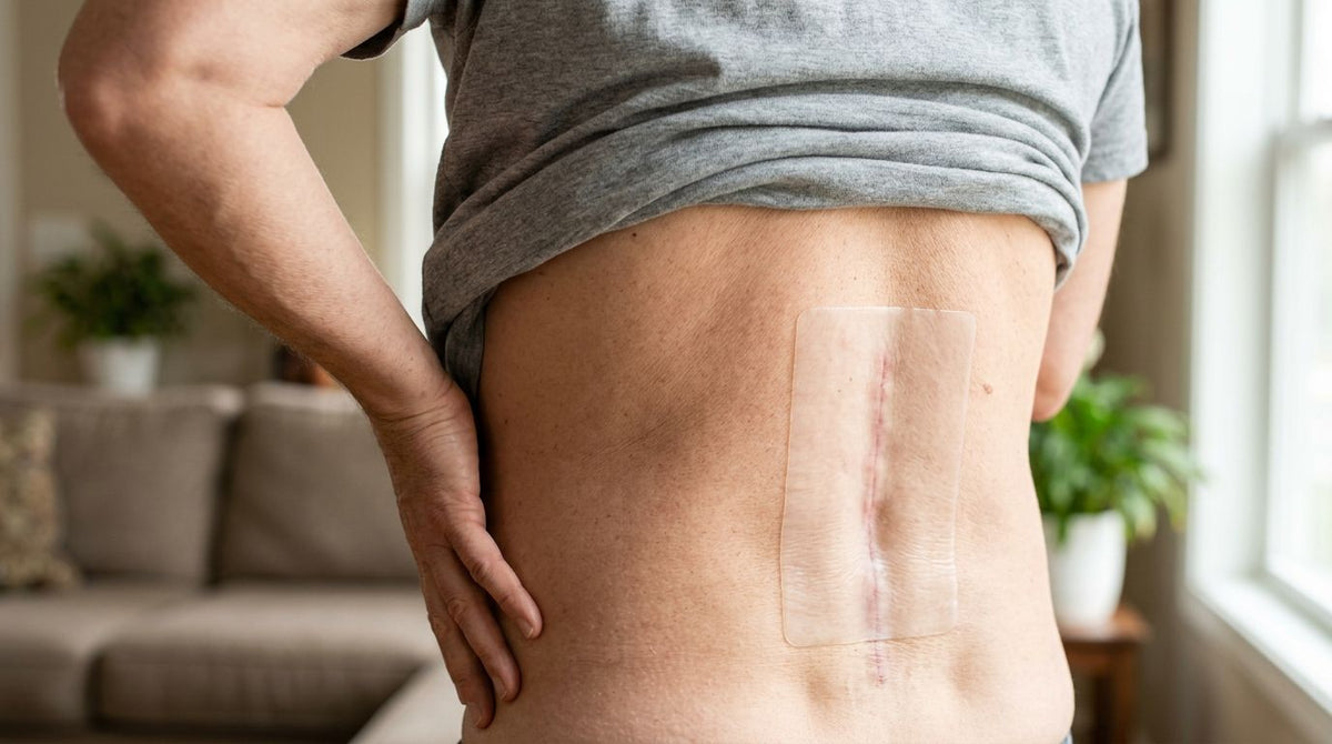 Silicone scar sheets for spinal cord stimulator implant scars