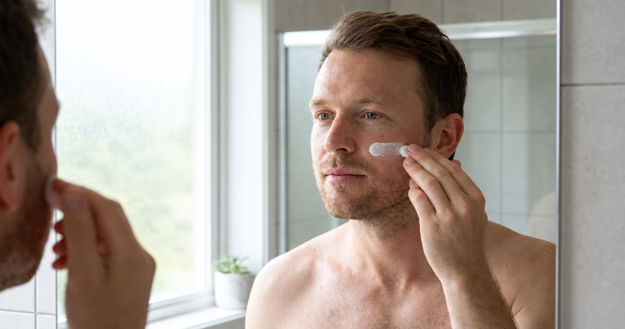 Mineral sunscreen for men with sensitive facial skin