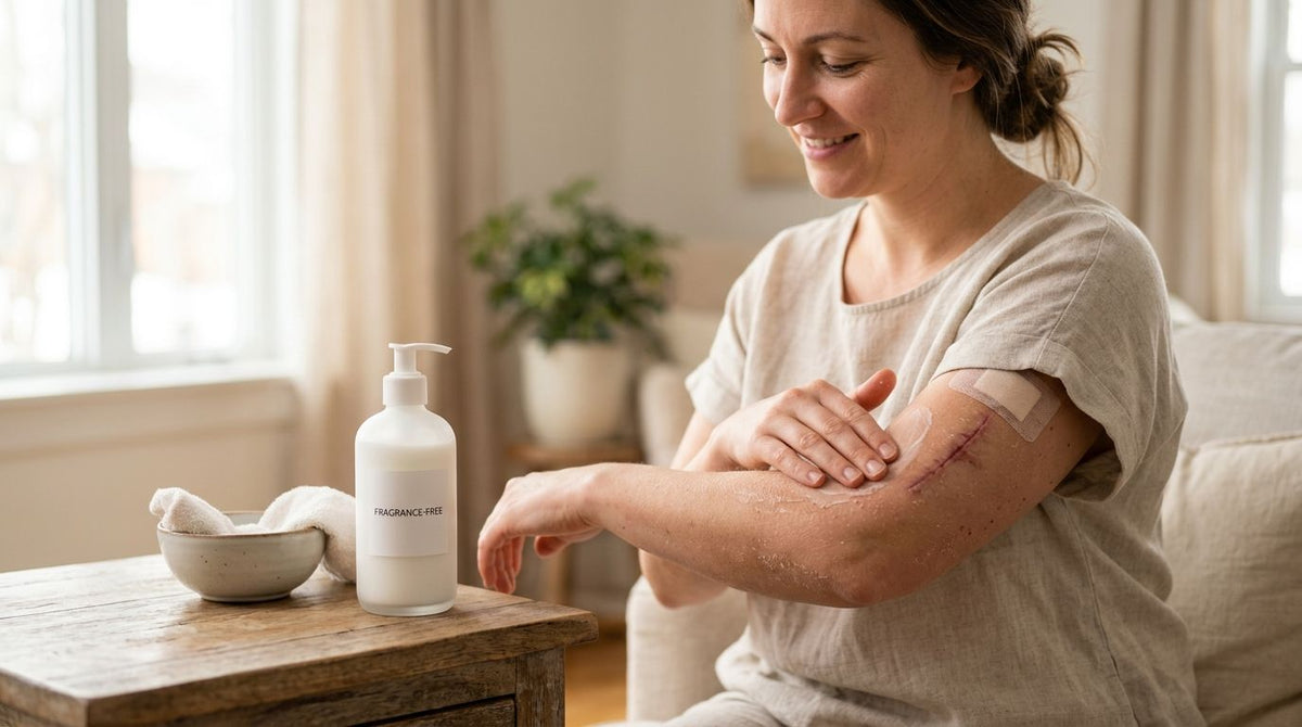 Best fragrance-free moisturizer for post-surgical dry skin