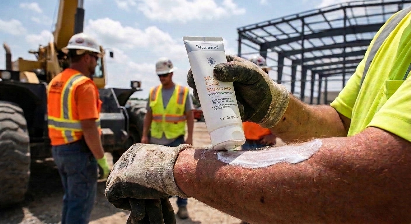 Mineral sunscreen for outdoor construction workers