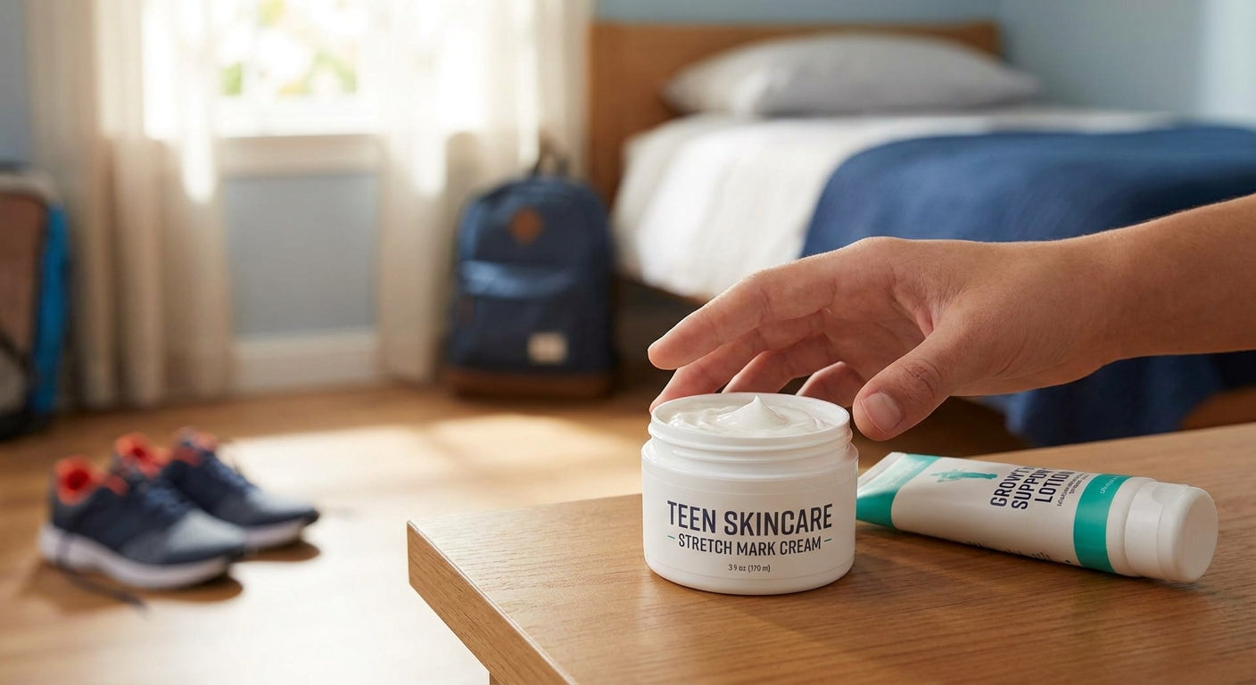Stretch mark cream for teenagers during growth spurts