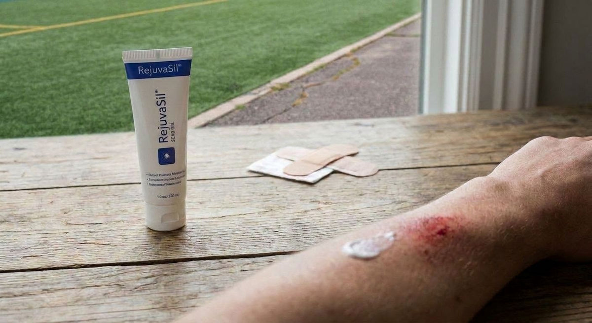 Scar cream for turf burn and road rash injuries
