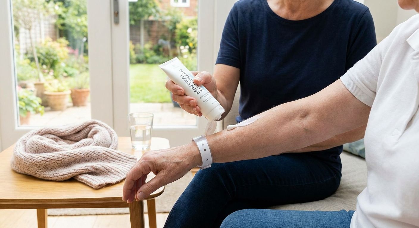 Mineral sunscreen for skin during chemotherapy treatment