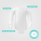 Eczema Baby Bodysuit With Foldaway Mitts